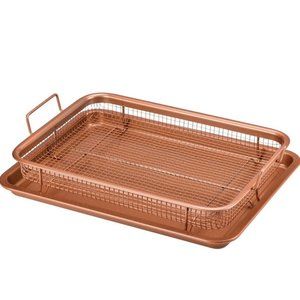 Copper Chef 2 Piece Non Stick Bakewear For Oven Crisper Pan & Cookie Shee 13 X 9